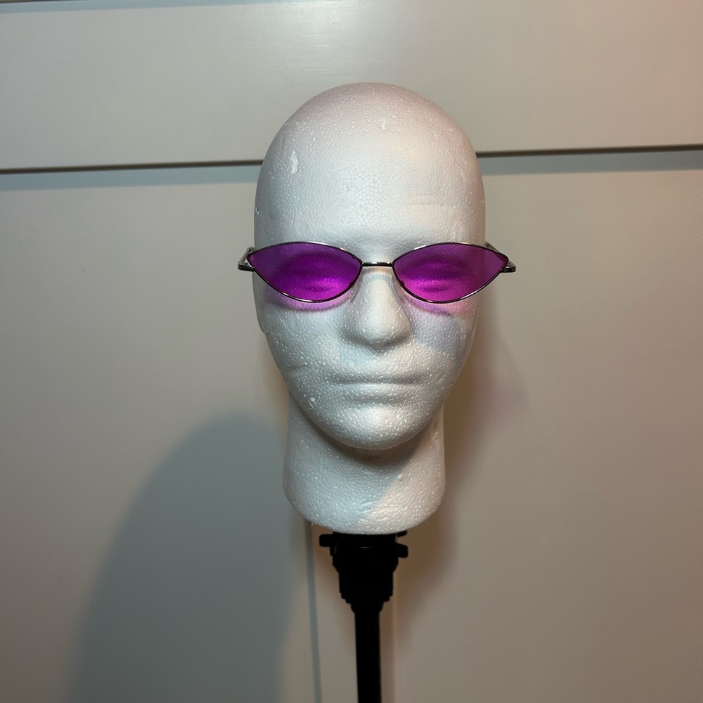 Purple Oval Sunglasses